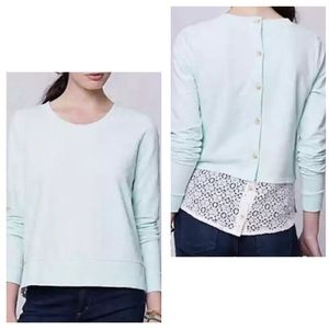 Anthropologie Saturday Sunday Mint Green Top button up back